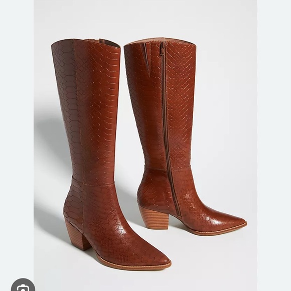 Matisse Anthropologie Bruna Boot western Croc Leather...